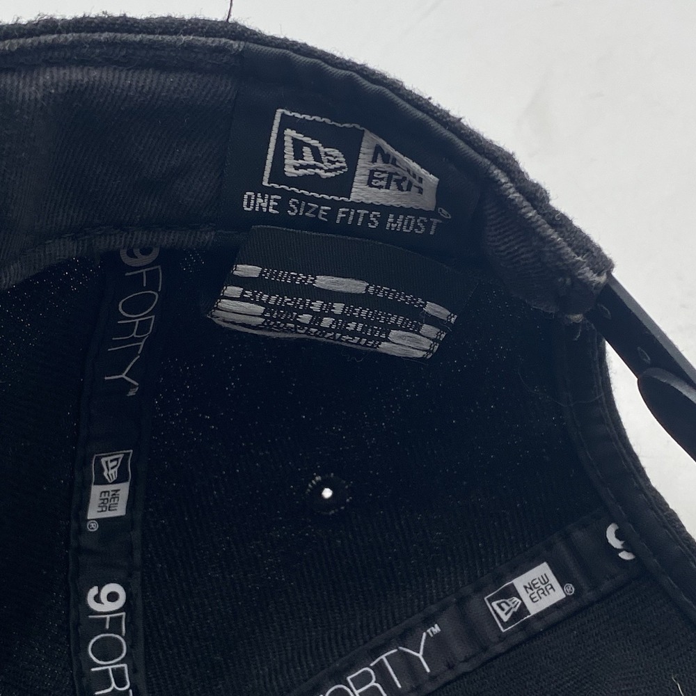 New Orleans Saints Hat Blackout New Era 9Forty SnapBack Black Cleaned - Picture 11 of 12